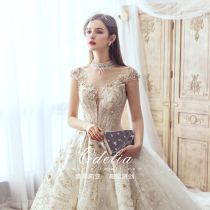 odelia Star luxury heavy industry retro main wedding dress 2021 new bride main wedding dress trailing
