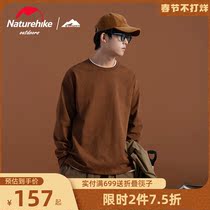 Naturehike mobile series waffle crew neck sweater men's and women's outdoor mountain plain long sleeve T-shirt