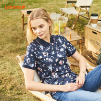 France LAFUMA Le fly leaf outdoor printing quick-drying lapel POLO casual short-sleeved T-shirt women LFTS1BS65