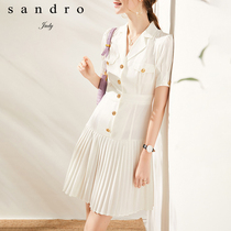 Sandro Judy suit dress womens 2021 new summer light luxury French small fragrance waist skirt