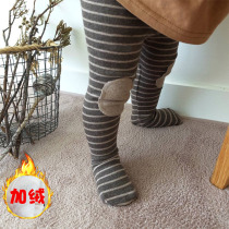 Baby Beats Bottom Pants Spring Autumn Clothing Plus Suede Warm 100 Hitch Winter Large PP Pantyhose Male And Female Baby Long Pants External Wear