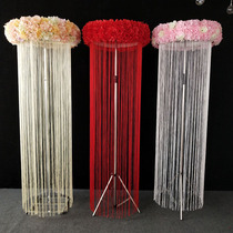2021 new wedding road guide ceiling ring telescopic column road guide stage ring ceiling wreath line curtain