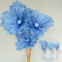 Simulation EVA poppy beauty foam flower poppy flower Road flower hotel window photography layout decoration wedding supplies