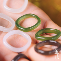 (Brahlia) Fang Xin Yan Yan Yan Yan Yan Yueqing Hetian jade ring ring men and women
