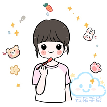 Hand-painted Avatar Q version of cartoon stick figure black and white color optional couple self-portrait design custom live photo