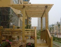 Custom Anticorrosive Wood Grape Frame Balcony Garden Flower Frame Carbonized Wood Gallery Outdoor Pavilion Riding Arbor Sunshade Corridor