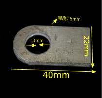 Welded iron hinge iron angle code door and window fixed hinge angle code single piece 43mm length fixed round head buckle