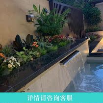 Jingwall stainless steel water outlet water curtain overflow mouth courtyard pond artificial pressing colorful water mouth waterfall thickened