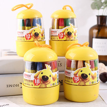 Wang Cai barrel oil painting stick 12 24 36 color crayon silky hexagonal bar Childrens Painting and painting color graffiti pen