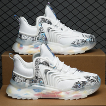 Guochao Hong Stars Mens Shoes Ruffi SPRING SUMMER NET FACE SNEAKER MENS POPCORN RICE FLOWERS CHIC RUNNING SHOES STUDENTS OLD DADDY SHOES