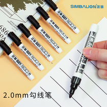 Taiwan Lion marker 201 water-based Kiwi pen marker black Hook Pen art students special childrens painting painting marker watercolor pen quick-drying waterproof non-fading 5