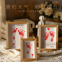 European style simple style baby hand and footprints full moon 100 days old commemorative novice child footprints permanent preservation of treasures