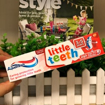 British Aquafresh litte teeth 3-5 years old baby childrens three-color toothpaste baby teeth protection