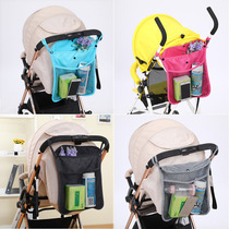 Stroller hanging bag children trolley hanging bag mesh bag linen net pocket baby car hanging bag storage containing bag universal