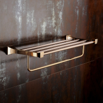 Full Copper Eurostyle Rose Gold Wool Towel Rack Bathroom Pendant Package Golden Bath Towel Rack Bathroom Hardware Shelve