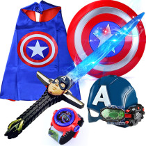 Halloween childrens luminous sword sword mask American Shield Captain toy show Prom prop dress up