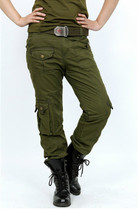 Army Green Women Pants Spring Autumn Climbing Pants JEEP Multipocket Pure Cotton Giap Tooling Womens Clothing Casual Pants