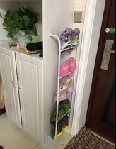 Wall Wall-mounted Door Rear Iron Art Shoe Rack Living-room Bathroom Toilet Bathroom Toilet Bathroom Balcony Drain With Slippers Rack