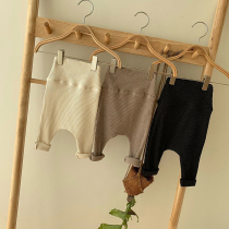 High waist pants autumn winter style garnter baby beating underpants male and female baby protective belted pants baby large PP pants out to wear