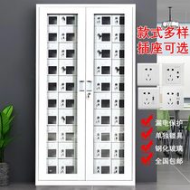 Mobile phone charging locker inter-talkie signal shielding cabinet with lock transparent acrylic cabinet mobile phone custody box