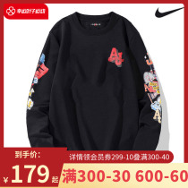 NIKE Nike long sleeve T-shirt mens clothing 2021 new pure cotton sports clothing printed patterned sweatshirt CV3408-010