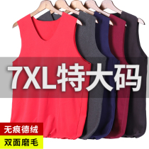 Special size de Velvet no trace warm vest men fat hot base shirt fat fat fat fat big underwear waistcoat