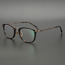 Day-of-man hand-made moisturizing plates in gold glasses High-texture square frame ultralight spectacle frames retro men and women
