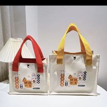 Lunch bag tote bag canvas bag womens bag small bag fashion casual cute handbag small square bag lunch box bag small