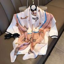 Square scarf simple temperament silk scarf square square square square large square scarf 90 silk scarf summer foreign fashion scarf female spring and autumn