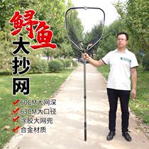 Large Things Aluminum Alloy Plagiarism Stem Giant Fishing Nets Deepen Mesh Pocket Transnetto Head Green Fish Sturgeon Scribe Net