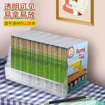 Usiju student desktop book storage box Home classroom textbook picture book book box basket transparent storage finishing box