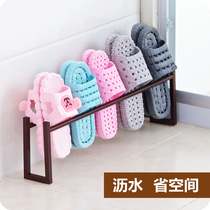 Bathroom shoe rack household iron storage shoe rack non-perforated toilet drain shoe support shoe storage artifact
