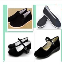 Zhongshan black men's and women's cloth shoes children's adult performance dance etiquette shoes May 4th youth sports performance shoes