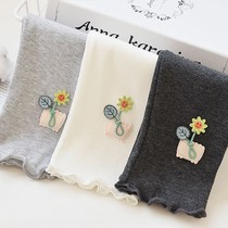 Girls leggings Spring and Autumn Thin models wear white foreign girls spring clothes summer womens treasure black childrens pants Cotton