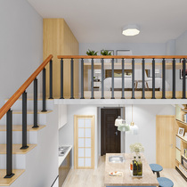 Wrought iron stair handrail balcony protective railing indoor home indoor attic hand guard outdoor fence simple modern