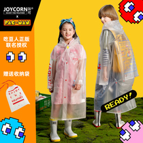 joycorn plus children raincoat female kindergarten baby long schoolbag Primary School students transparent poncho boy