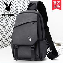 Flower Playboy Mens Chest Bag 2021 New Single Shoulder Bag Mens Bag Casual Canvas Backpack Large Capacity Diagonal Satchel Bag