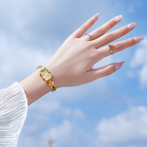  2021 new bracelet tungsten steel watch female simple temperament waterproof brand name thin belt small quartz watch female