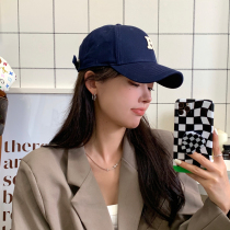 Korean version of hard top with type ins blue letter baseball cap Joker women hat 2021 explosive cap Autumn Tide