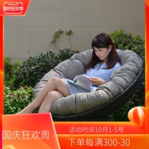 Lazy sofa chair single rattan chair three-piece outdoor furniture multifunctional rotating chair balcony casual small table and chair