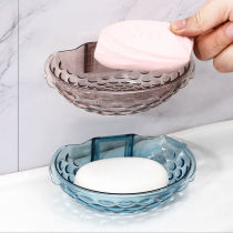 High-grade soap box shelf drain toilet creative non-punching rack household suction cup wall-mounted soap box