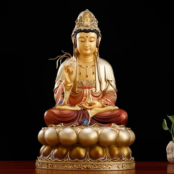 銅製 靠背观音菩萨 仏像 工艺品 摆件 装飾品 美術品 金銅観音菩薩立像 新羅仏 伊丹潤 コレクション :: ichian