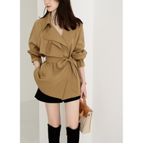 Carefree New York Wind tailoring Zhyan High Dense Blend Loose Lace with a High Short Wind Coat Jacket Woman