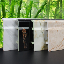 8cm bamboo fiber skirting line Black golden flower 10cm waterproof floor line wood plastic pvc buckle corner stick