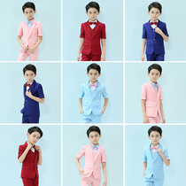 Childrens small suit suit handsome British flower girl dress boy suit three-piece host piano performance suit