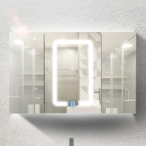  Stainless steel bathroom smart mirror cabinet Wall-mounted defogging mirror bathroom storage Bluetooth music Simple and multifunctional