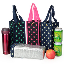 Thickened water cup storage bag Kettle handbag bag bag wave dot pattern cup sleeve large capacity Cup bag