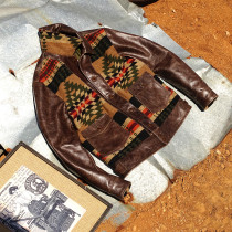 (Three-point goods only sell a penny always)Navajo totem lightweight imported batik discolored cowhide