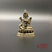 Pure copper green female Buddha statue brass - female Buddha Buddha statue of the Mini Buddha Mini Buddha