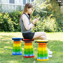 Net Red Ultra Light Folding Chair Portable Stool Telescopic Bench Ultralight Chair Small Bench Camping Equipped Outdoor Maza